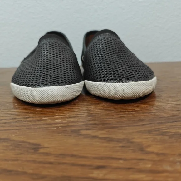 Frye Melanie Pewter Leather Flats Size 6.5 M Metallic - Picture 3 of 12